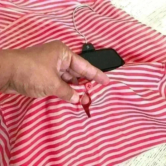 Girls Pre-Owned Sheer Náutica Dressy  Top Shirt Blouse 10-12 - Picture 6 of 9